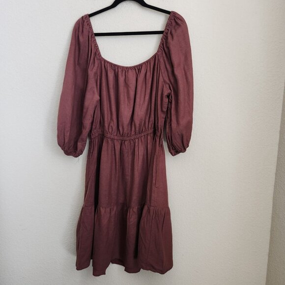 City Chic Dress Women's Small 16W Linen Blend Tiered Summer Breeze NWT - Picture 5 of 16